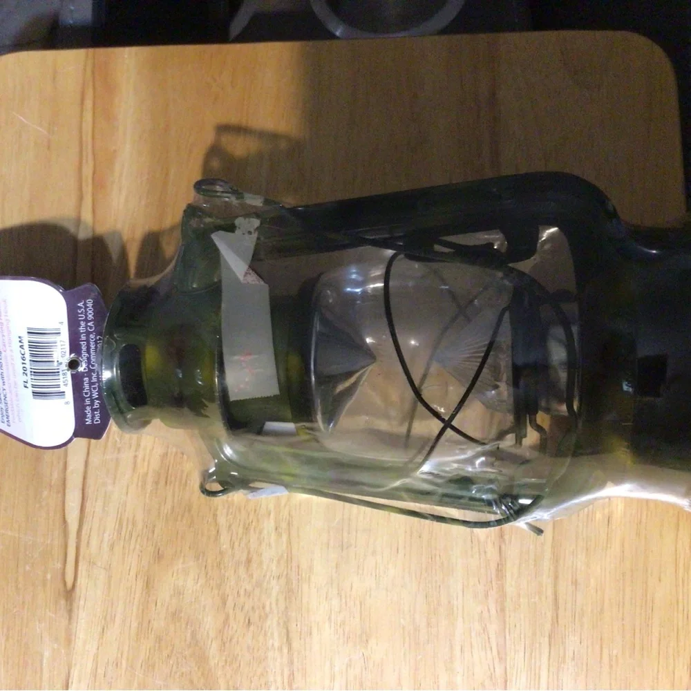 Zoom Green LED Hurricane Lantern